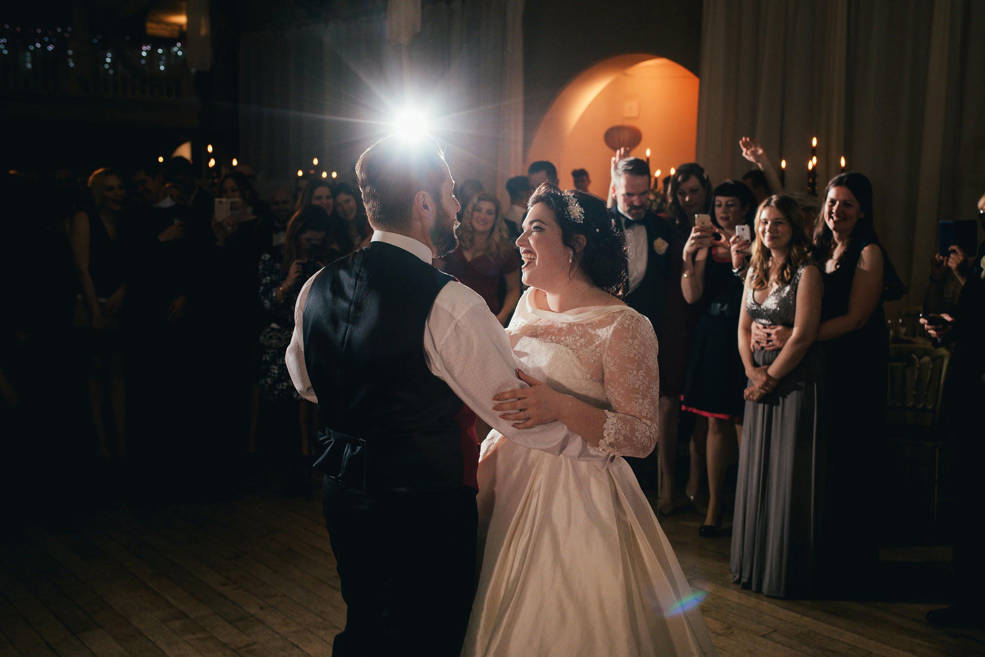 flash lit first dance wedding